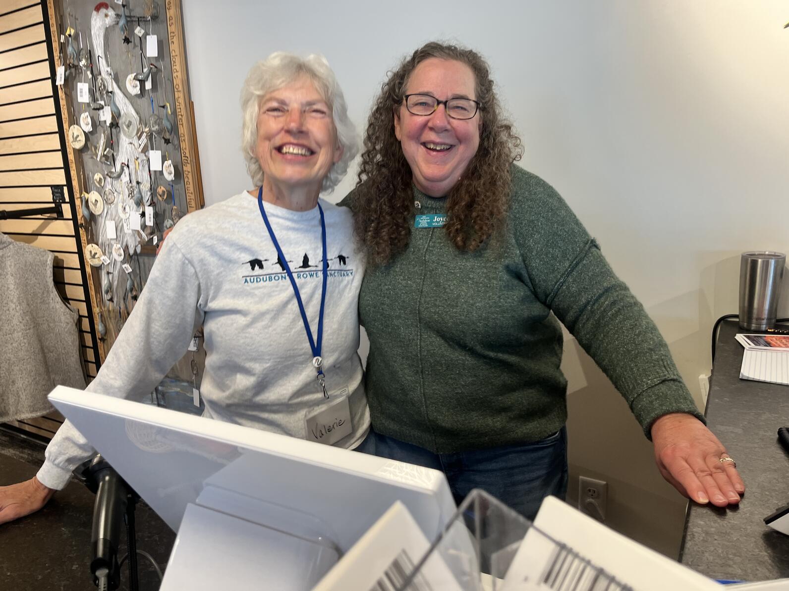 Volunteers at Rowe Sanctuary.